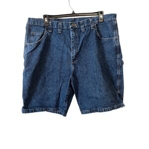 Wrangler Men's Carpenter Denim Jean Shorts Size 44 Reg Blue Authentic Issue